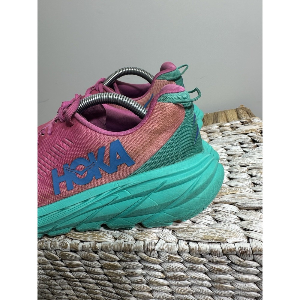 Hoka One One Women Rincon 3 Shoes Pink Blue Sneakers 1119396PPAT Size 7.5B - Picture 5 of 8